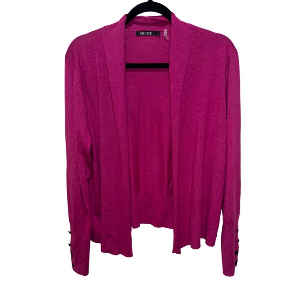 NWT Nic+Zoe Book Club Open Cardigan - Hot Plum XL - Picture 1 of 6